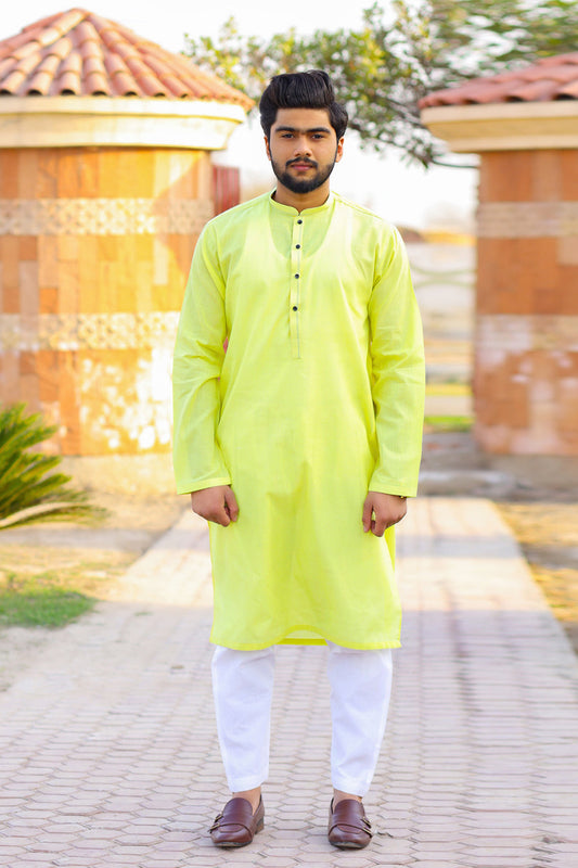 Shrek Green Khaddar Kurta-SK27