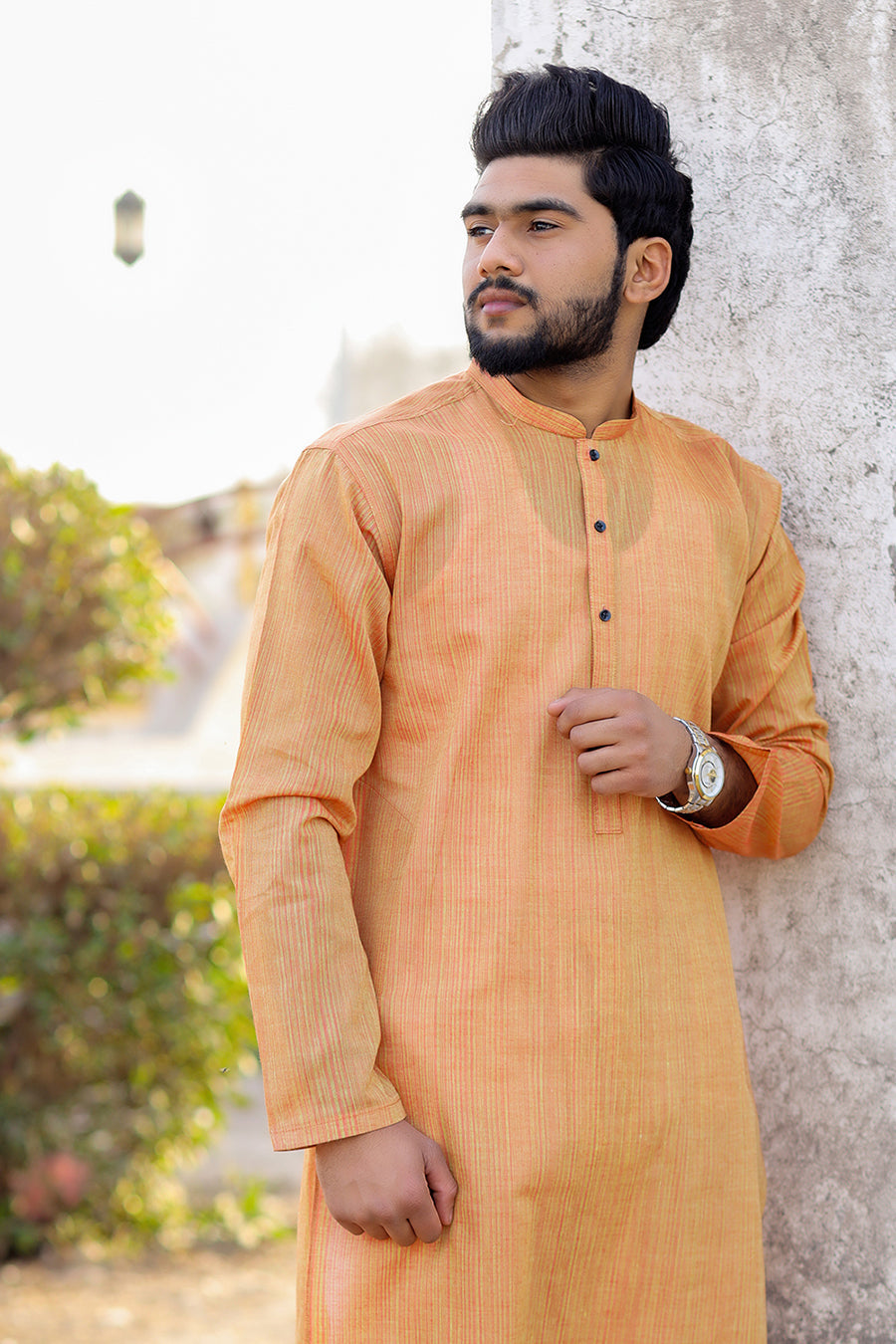 Tangerine Designer Kurta Khaddar-SK23