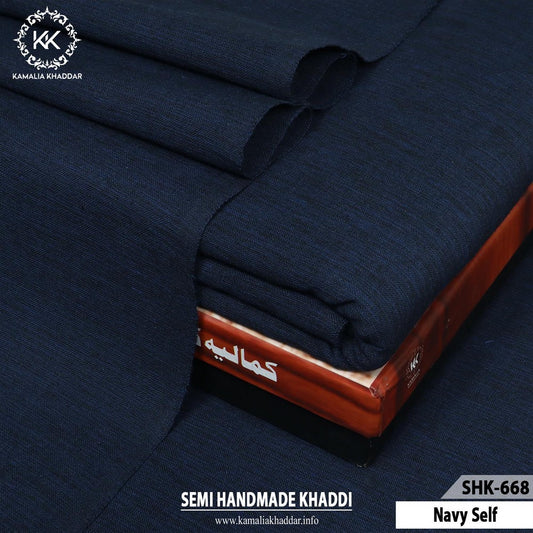 NAVY SELF-SHK668 - Kamalia Khaddar