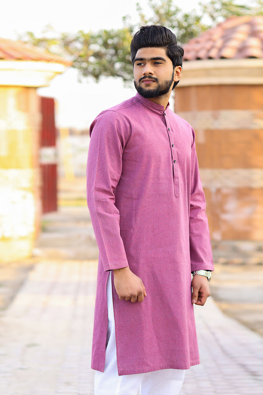 RED ROSE WINTER KHADDAR KURTA-SK1003 - Kamalia Khaddar