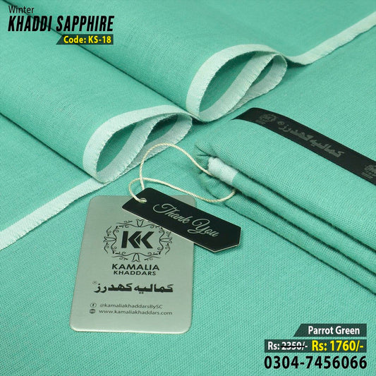 PARROT GREEN-KS18 - Kamalia Khaddars